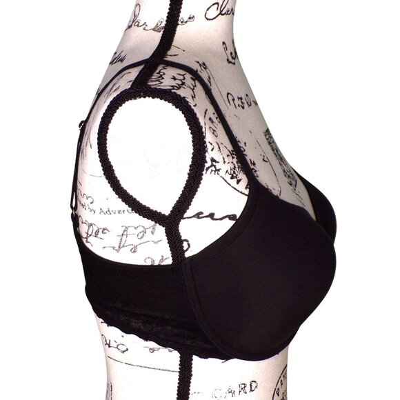 🆕Natori Sheer Glamour Push-Up Underwire T-Shirt Bra  34DD Black #727252 - Picture 8 of 10